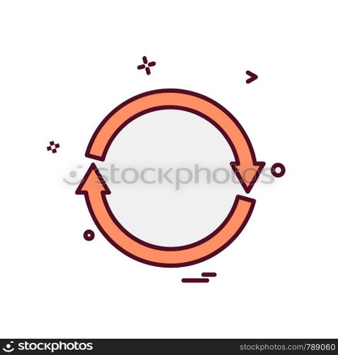 Refresh icon design vector
