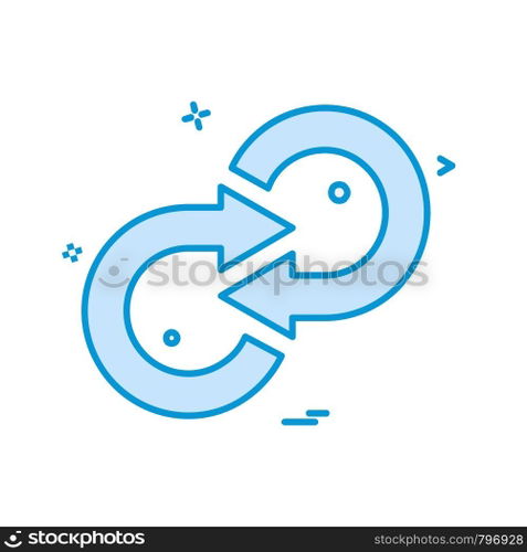 Refresh icon design vector