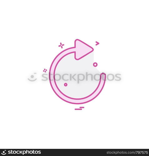 Refresh icon design vector