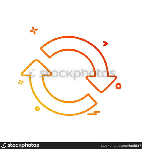 Refresh icon design vector