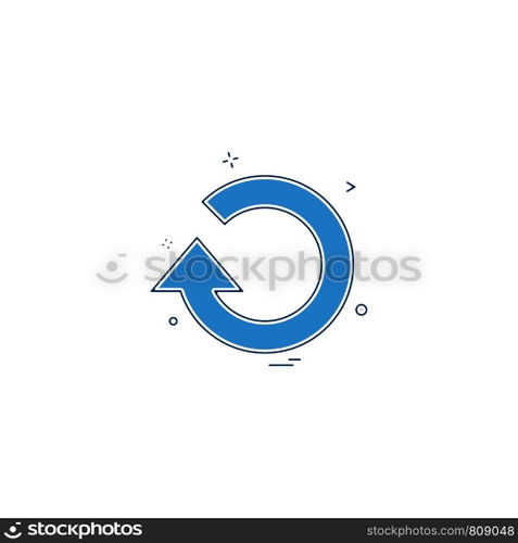 Refresh icon design vector