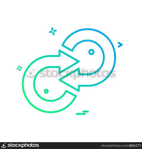 Refresh icon design vector
