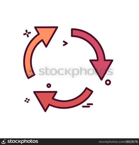 Refresh icon design vector