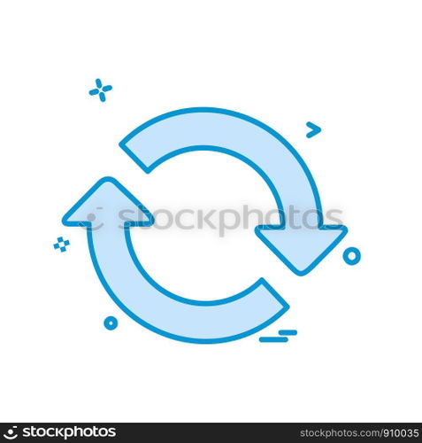 Refresh icon design vector