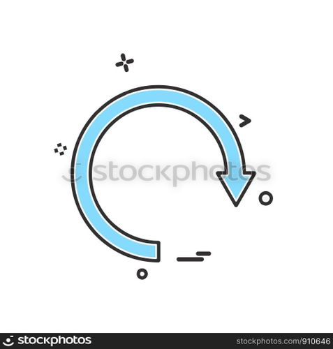 Refresh icon design vector