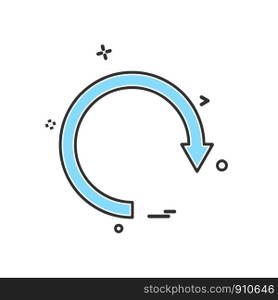 Refresh icon design vector