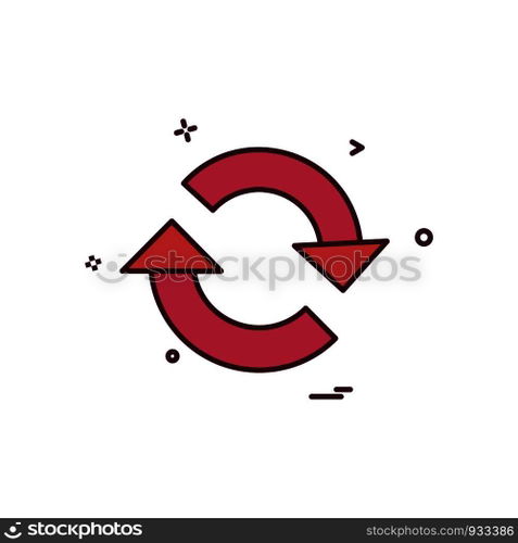 Refresh icon design vector