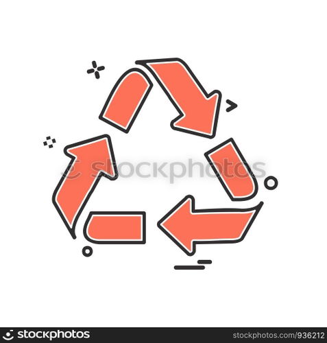 Refresh icon design vector