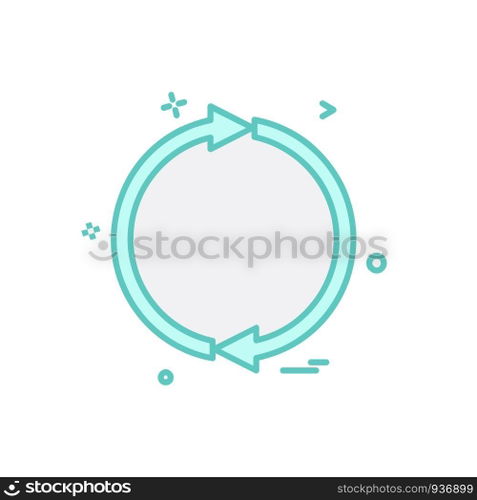 Refresh icon design vector