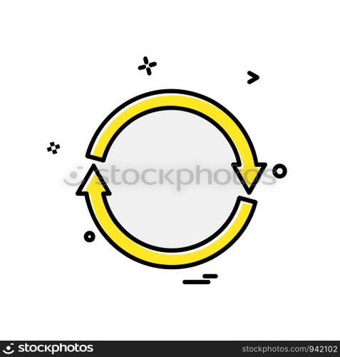 Refresh icon design vector