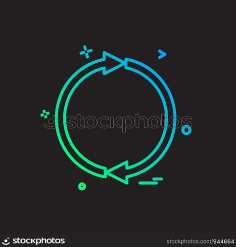 Refresh icon design vector
