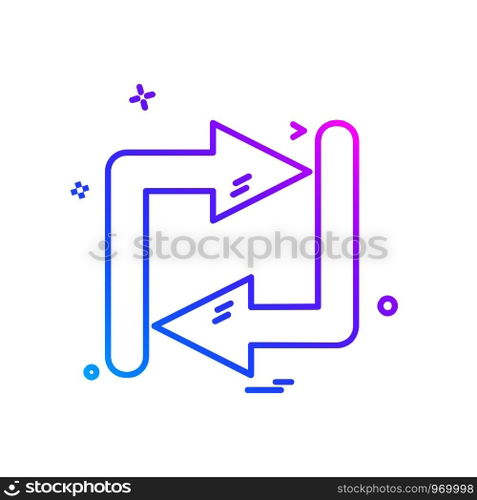 Refresh icon design vector