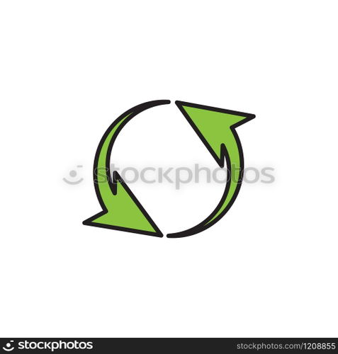 Refresh icon design vector template
