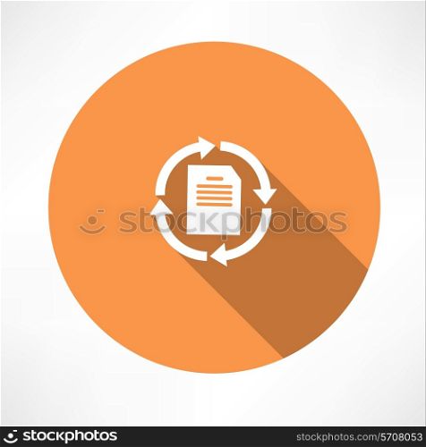 Refresh Page Icon. Flat modern style vector illustration