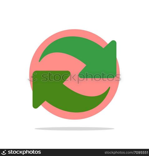 Refresh, Reload, Rotate, Repeat Abstract Circle Background Flat color Icon