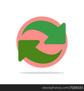 Refresh, Reload, Rotate, Repeat Abstract Circle Background Flat color Icon