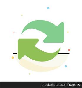 Refresh, Reload, Rotate, Repeat Abstract Flat Color Icon Template