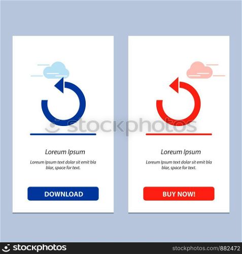 Refresh, Reload, Rotate, Repeat Blue and Red Download and Buy Now web Widget Card Template