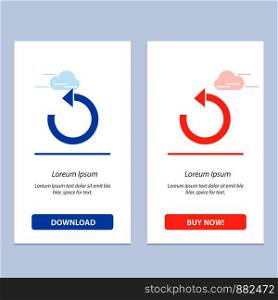 Refresh, Reload, Rotate, Repeat Blue and Red Download and Buy Now web Widget Card Template