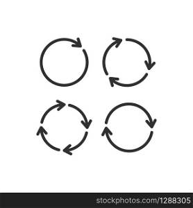 refresh vector icon, circle icon, reload icon in trendy flat style