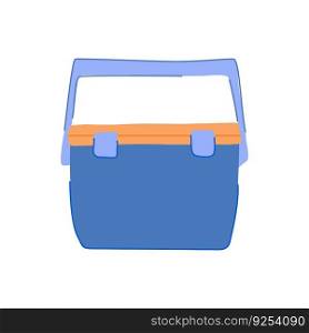 refrigerator cooler box cartoon. summer ice, drink cold refrigerator cooler box sign. isolated symbol vector illustration. refrigerator cooler box cartoon vector illustration