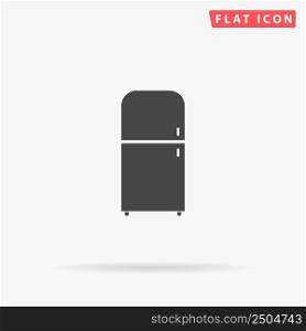 Refrigerator flat vector icon. Glyph style sign. Simple hand drawn illustrations symbol for concept infographics, designs projects, UI and UX, website or mobile application.. Refrigerator flat vector icon