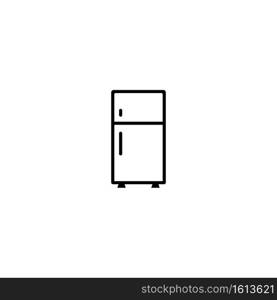 Refrigerator icon. Appliance vector icon. Refrigerator icon vector. Refrigerator thin line design. Vector image.