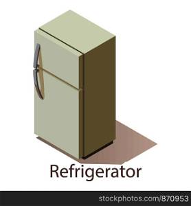 Refrigerator icon. Isometric illustration of refrigerator vector icon for web.. Refrigerator icon, isometric style.