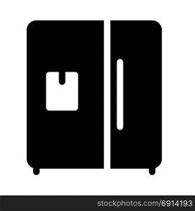 refrigerator, icon on isolated background