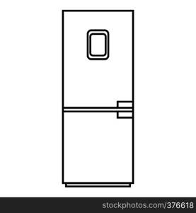 Refrigerator icon. Outline illustration of refrigerator vector icon for web. Refrigerator icon, outline style