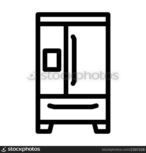 refrigerator kitchen equipment line icon vector. refrigerator kitchen equipment sign. isolated contour symbol black illustration. refrigerator kitchen equipment line icon vector illustration