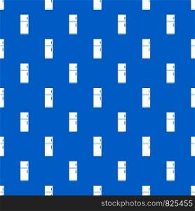 Refrigerator pattern repeat seamless in blue color for any design. Vector geometric illustration. Refrigerator pattern seamless blue