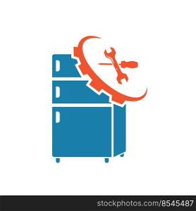 refrigerator repair and service icon vector illustration design template