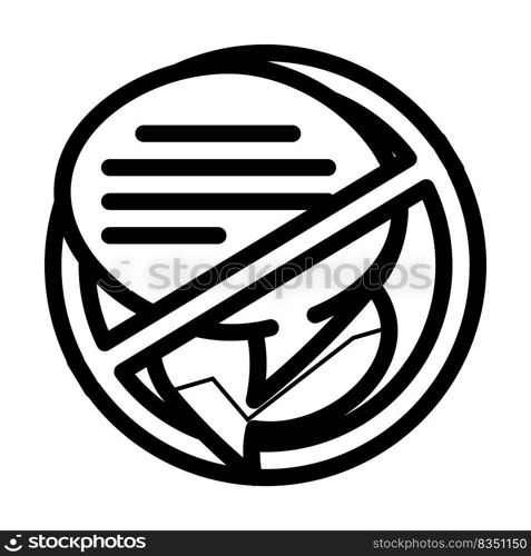 refusal to communicate in real life line icon vector. refusal to communicate in real life sign. isolated contour symbol black illustration. refusal to communicate in real life line icon vector illustration