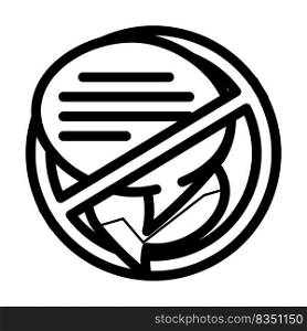 refusal to communicate in real life line icon vector. refusal to communicate in real life sign. isolated contour symbol black illustration. refusal to communicate in real life line icon vector illustration