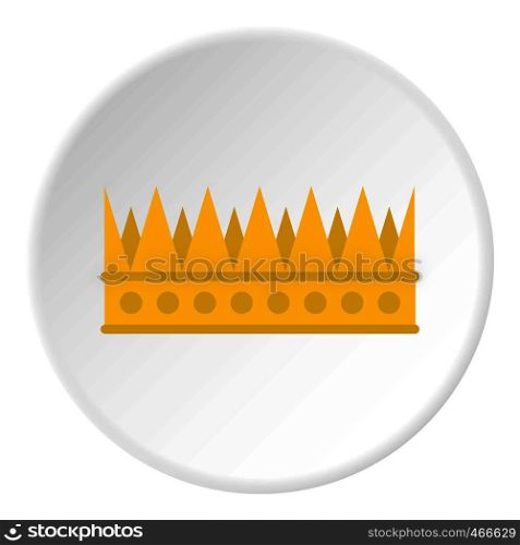 Regal crown icon in flat circle isolated on white background vector illustration for web. Regal crown icon circle