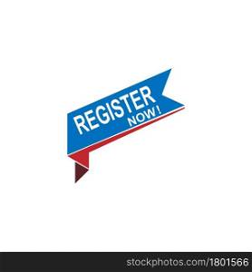 Register now icon logo button template vector