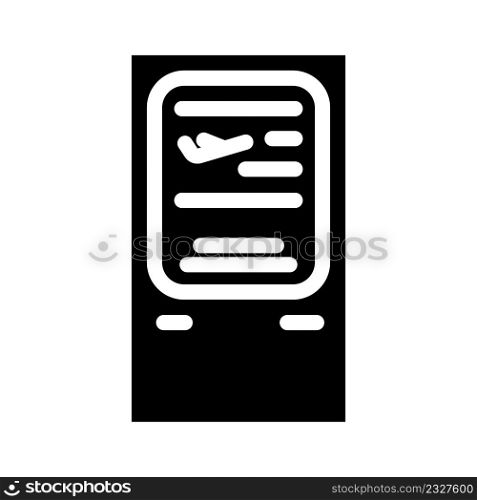 registration terminal airport glyph icon vector. registration terminal airport sign. isolated contour symbol black illustration. registration terminal airport glyph icon vector illustration