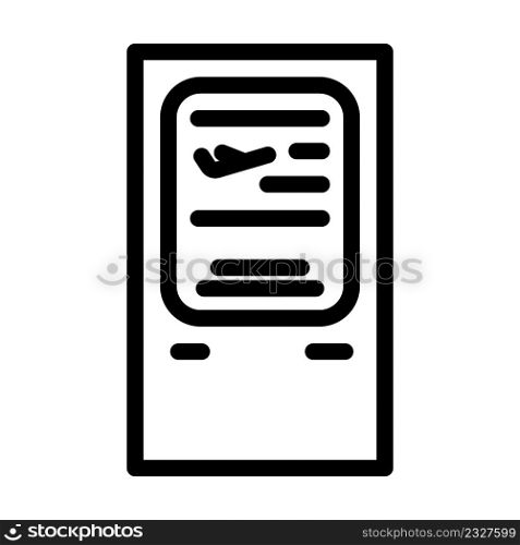 registration terminal airport line icon vector. registration terminal airport sign. isolated contour symbol black illustration. registration terminal airport line icon vector illustration