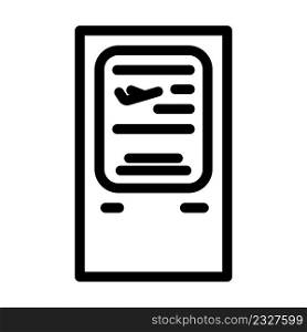 registration terminal airport line icon vector. registration terminal airport sign. isolated contour symbol black illustration. registration terminal airport line icon vector illustration