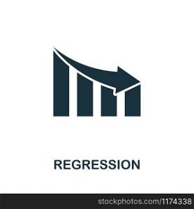Regression vector icon illustration. Creative sign from investment icons collection. Filled flat Regression icon for computer and mobile. Symbol, logo vector graphics.. Regression vector icon symbol. Creative sign from investment icons collection. Filled flat Regression icon for computer and mobile