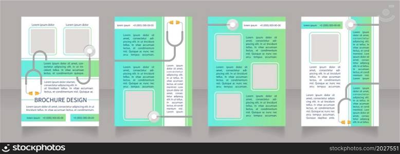 Regular checkup importance blank brochure layout design. Vertical poster template set with empty copy space for text. Premade corporate reports collection. Editable flyer paper pages. Regular checkup importance blank brochure layout design