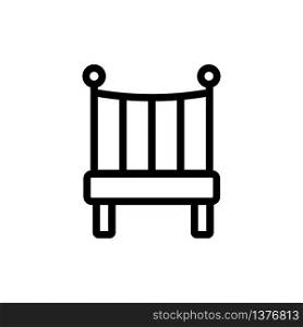 regular crib side view icon vector. regular crib side view sign. isolated contour symbol illustration. regular crib side view icon vector outline illustration
