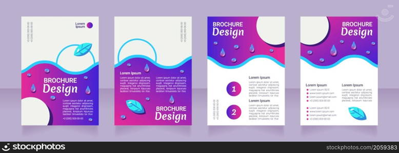 Regular eating importance and benefits blank brochure layout design. Vertical poster template set with empty copy space for text. Premade corporate reports collection. Editable flyer paper pages. Regular eating importance and benefits blank brochure layout design
