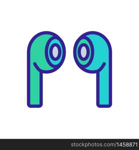 regular in ear headphones icon vector. regular in ear headphones sign. color symbol illustration. regular in ear headphones icon vector outline illustration