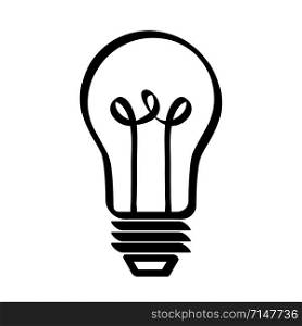 regular lightbulb icon image vector illustration design