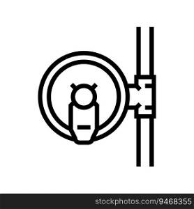 regulator gas service line icon vector. regulator gas service sign. isolated contour symbol black illustration. regulator gas service line icon vector illustration