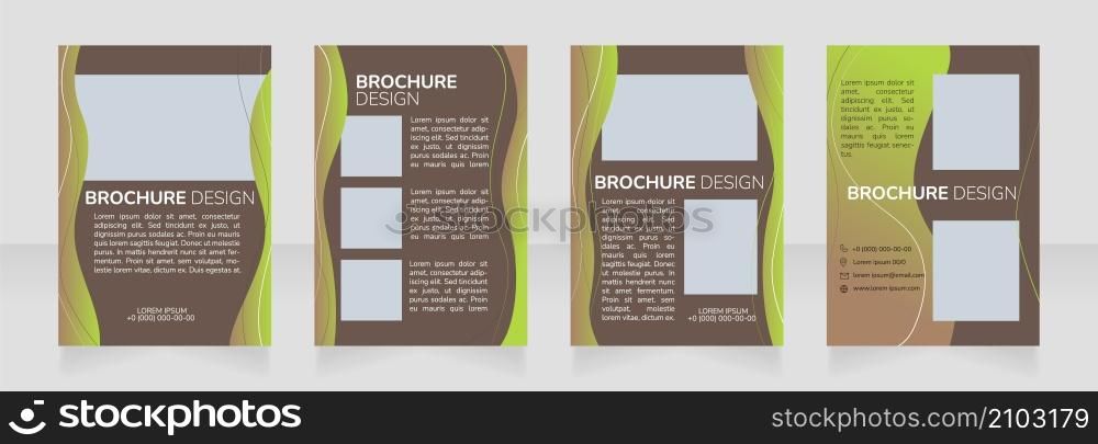 Rehabilitation service in forest blank brochure design. Template set with copy space for text. Premade corporate reports collection. Editable 4 paper pages. Nunito Bold, ExtraLight, Light fonts used. Rehabilitation service in forest blank brochure design