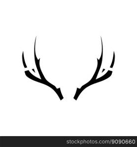 reindeer horn animal glyph icon vector. reindeer horn animal sign. isolated symbol illustration. reindeer horn animal glyph icon vector illustration