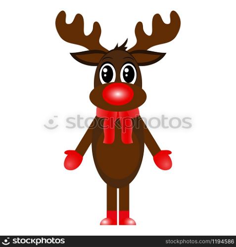 reindeer on a white background , Vector illustration. reindeer on a white background